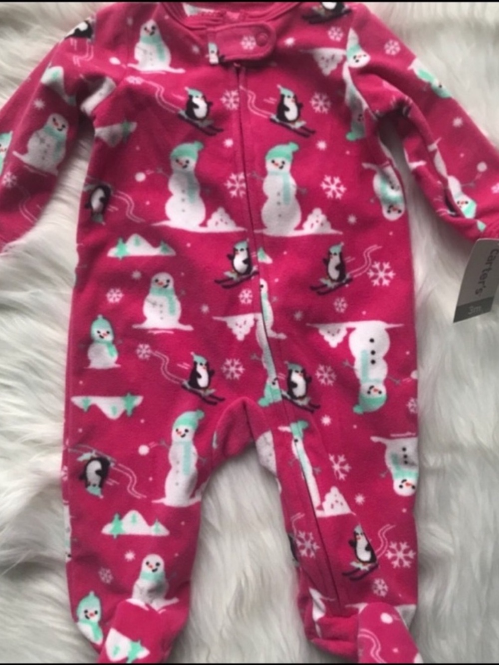 NWT Carter’s Snowman Foot Jammie’s